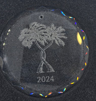 2024 Couples Resorts Twisted Palms Logo Glass Christmas Ornament  ****FUNDRAISER for Issa Trust Foundation****